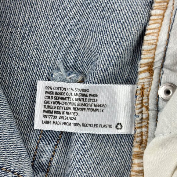 Wild Fable Highest Rise Straight Jeans Womens Size 12 Blue Denim Cotton Blend - Picture 10 of 12